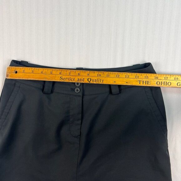 Nike Golf Dri-Fit  Womens Skort  all Black Sz 8 W/ Pockets Preppy Country Club - Picture 6 of 8